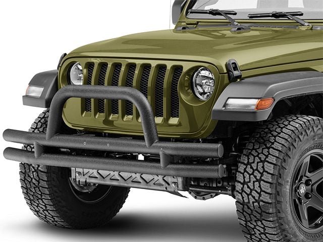 redrock-4x4-tubular-front-bumper-textured-black-1819-jeep-jl.J130038-JL RedRock Tubular Front Bumper; Textured Black - Image 1