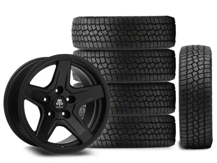 17x9 Mammoth Boulder Wheel & 33in Milestar All-Terrain Patagonia AT/R Tire Package; Set of 5