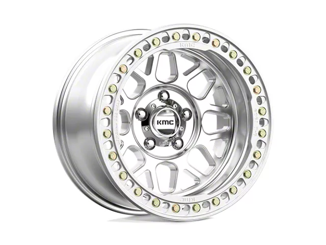 kmc-f250-grenade-crawl-beadlock-machined-wheel-km23589087510.SD42579G11 KMC Grenade Crawl Beadlock Machined 8-Lug Wheel; 18x9; 10mm Offset (23-26 F-250 Super Duty) - Image 1