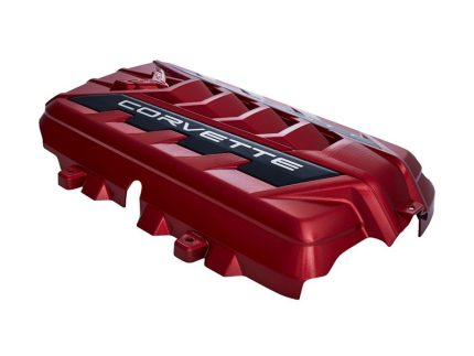 Chevrolet Performance Engine Cover In Edge Red With Corvette Logo For 6.2L Stingray & E-Ray