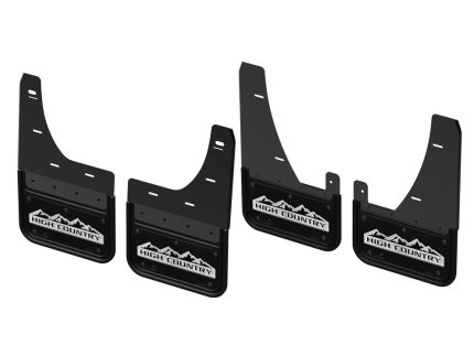 Chevrolet Rubber Gatorback Mud Flap Kit For Front And Rear Black With High Country Logo