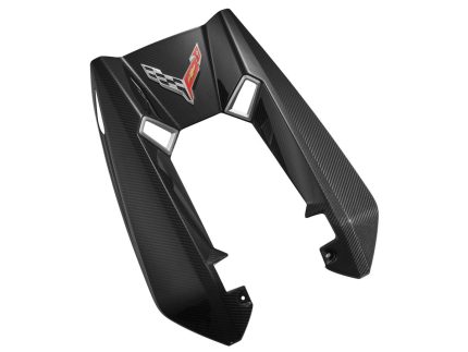 Chevrolet Performance Visible Carbon Fiber Engine Cover With Crossed Flags Logo For Z06 Coupe